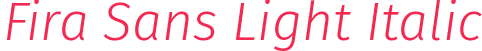 Fira Sans Light Italic